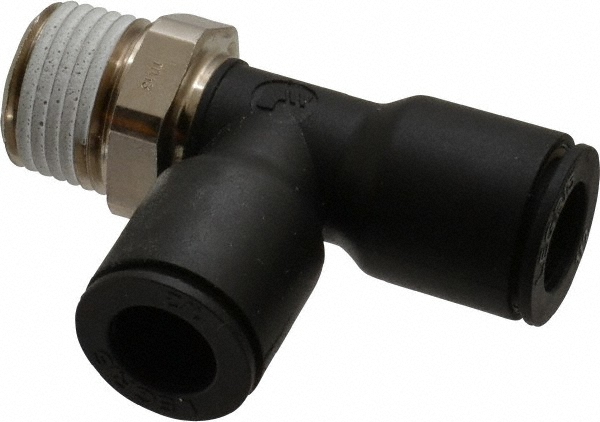 SMC PNEUMATICS Push-to-Connect Push-to-Connect Fitting: Run Tee, NPT, 1/2" OD - KQ2Y13-37AS