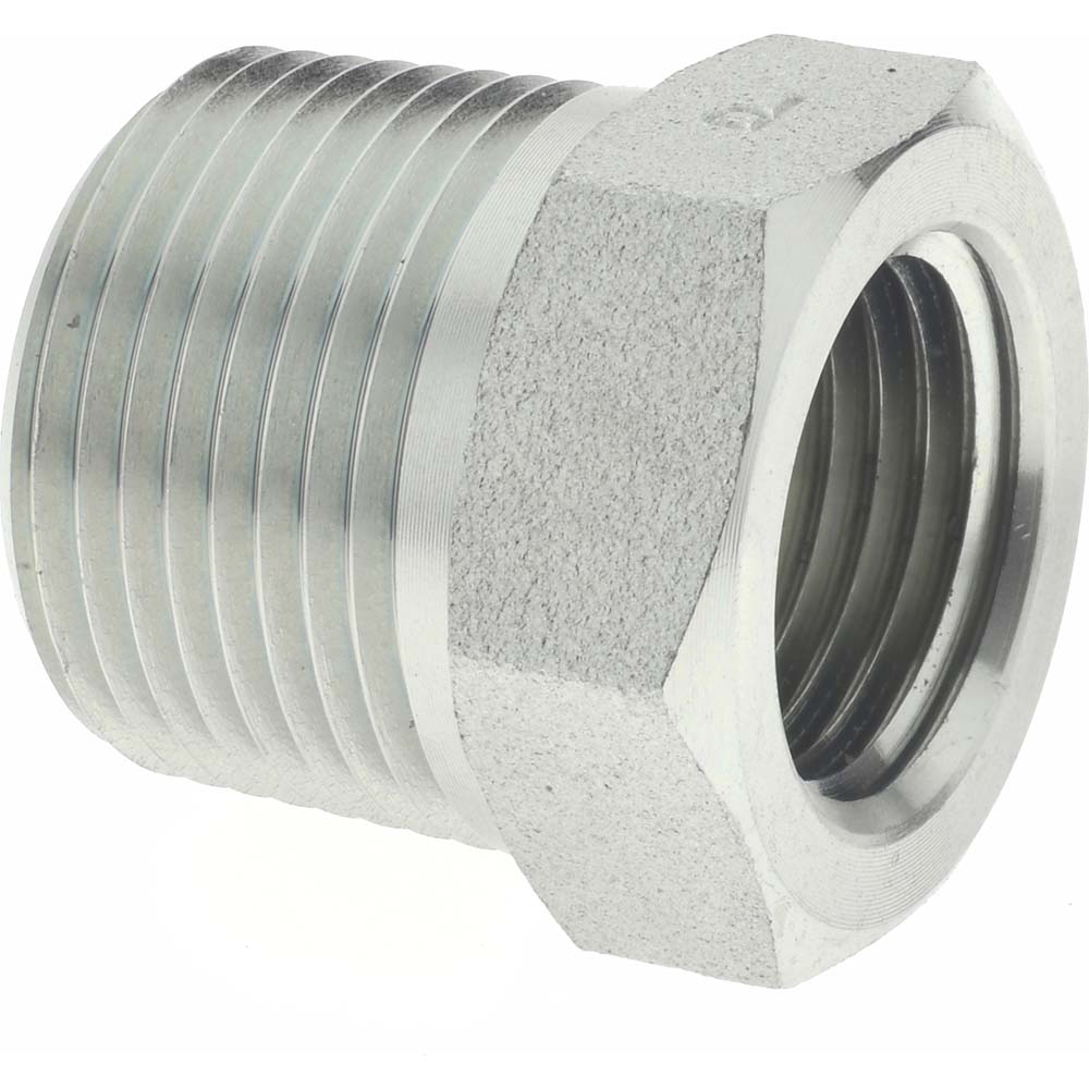 Parker Industrial Pipe Bushing: 1/4" Female Thread, 3/8" Male Thread, MNPTF x FNPTF - 3/8 X 1/4 PTR-S