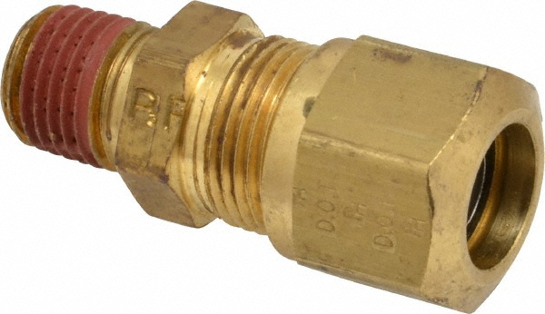 Parker Compression Tube Male Connector: 1/4, 1/2" Tube OD, Compression x MNPTF - VS68NTA-8-4