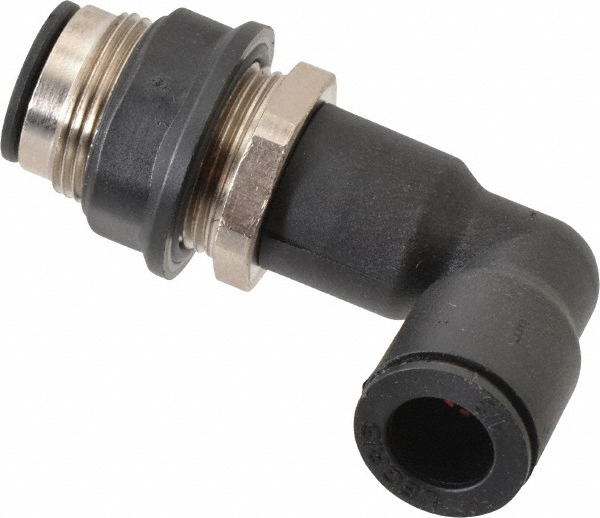 Legris Push-to-Connect Tube x Tube Fitting: Bulkhead Union Elbow - 3139 08 00