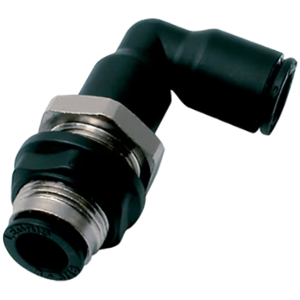 Legris Push-to-Connect Tube x Tube Fitting: Bulkhead Union Elbow - 3139 08 00