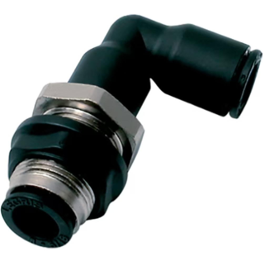 Legris Push-to-Connect Tube x Tube Fitting: Bulkhead Union Elbow - 3139 08 00