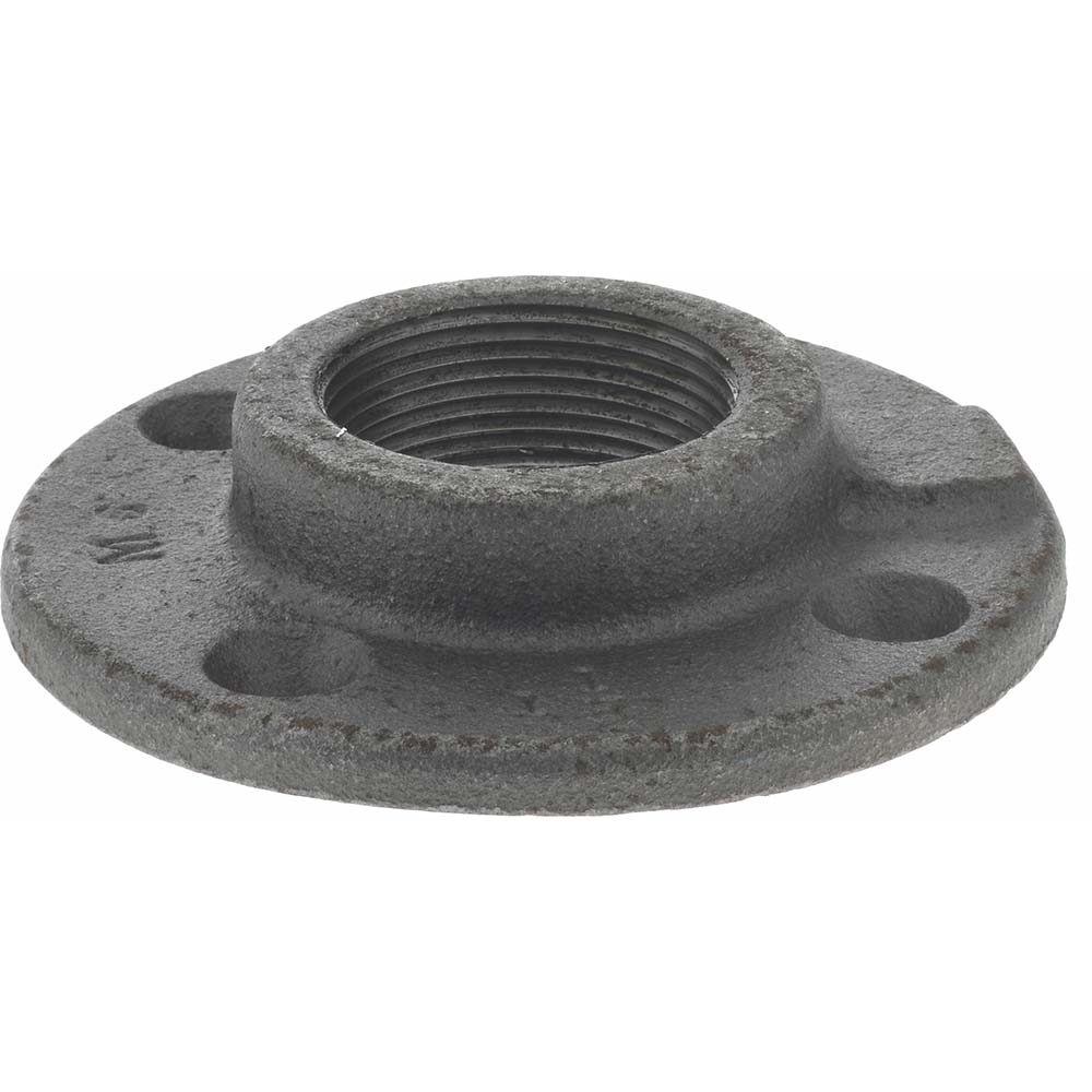 Anvil 1-1/2" Pipe, 4-1/2" OD, 7/8" Hub Length, Black Floor Pipe Flange - 0310105804