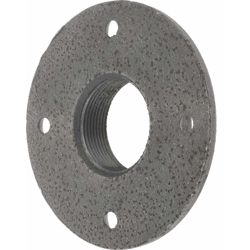 Anvil 1-1/2" Pipe, 4-1/2" OD, 7/8" Hub Length, Black Floor Pipe Flange - 0310105804
