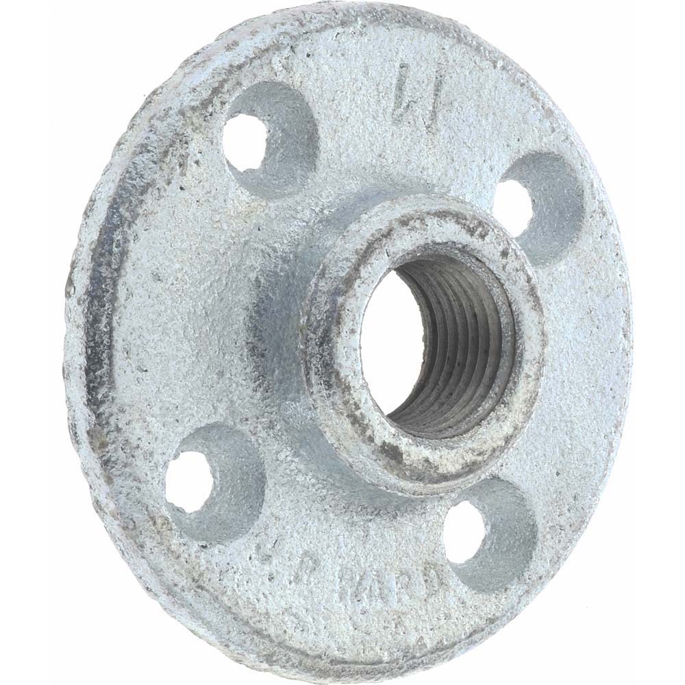 Anvil 1-1/2" Pipe, 4-1/2" OD, 7/8" Hub Length, Black Floor Pipe Flange - 0310105804