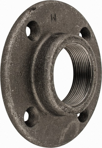 Anvil 1-1/2" Pipe, 4-1/2" OD, 7/8" Hub Length, Black Floor Pipe Flange - 0310105804