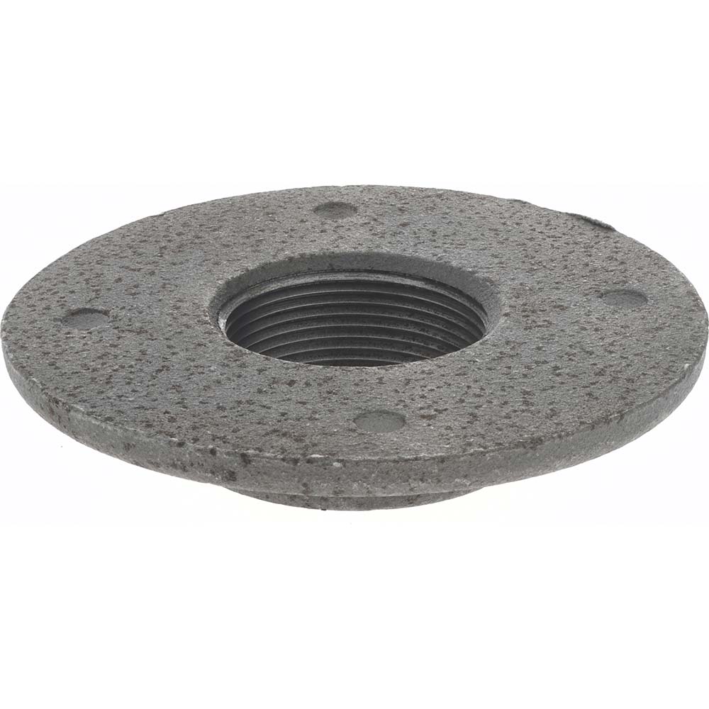 Anvil 1-1/2" Pipe, 4-1/2" OD, 7/8" Hub Length, Black Floor Pipe Flange - 0310105804