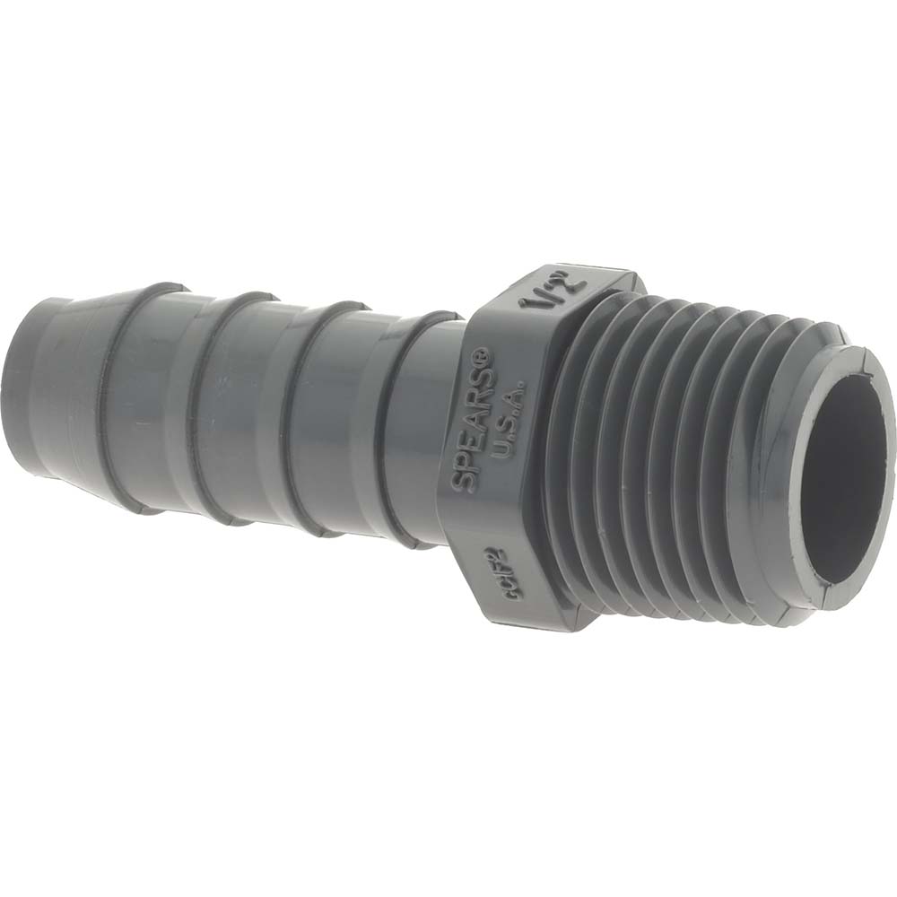 Value Collection Barbed Tube Adapter: 1-1/4" Barbs, 1-1/4" MIPT - 1436-012