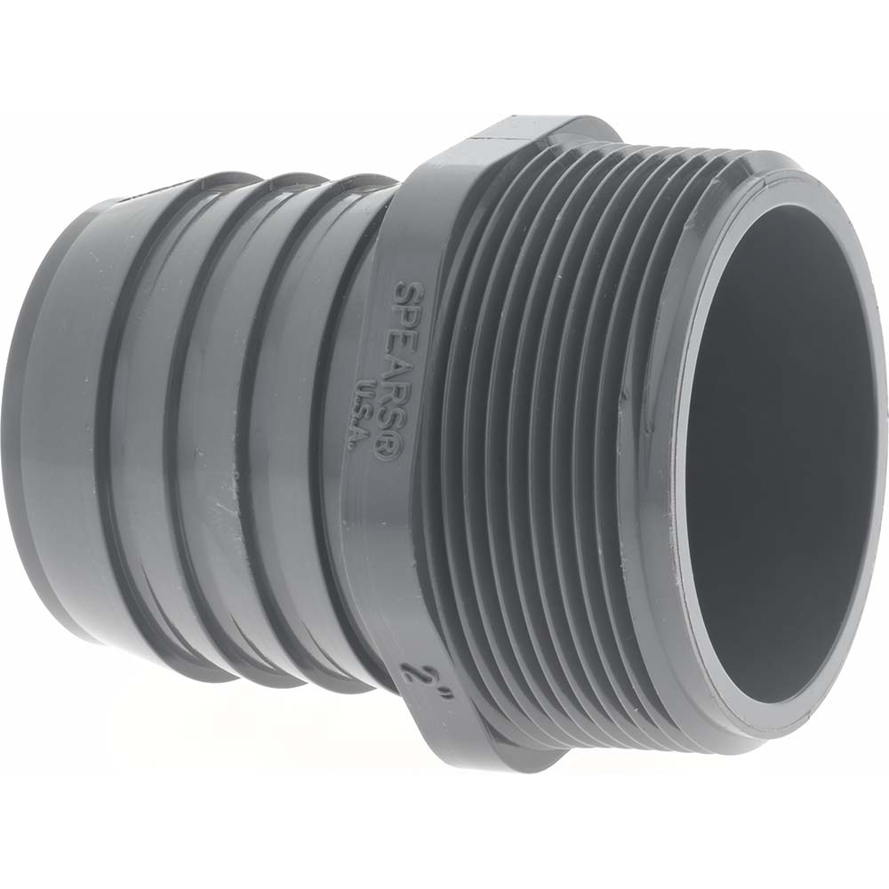 Value Collection Barbed Tube Adapter: 1-1/4" Barbs, 1-1/4" MIPT - 1436-012