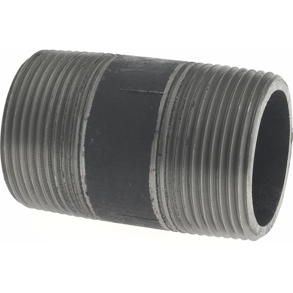 Value Collection Black Pipe Nipple: 1-1/4" Dia x 2" Long, Schedule 80 - XNB07020