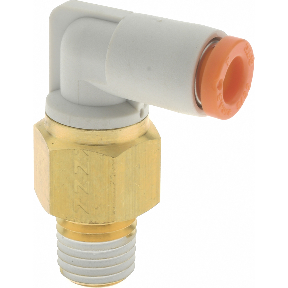 SMC PNEUMATICS Push-to-Connect Push-to-Connect Fitting: Elbow, Universal, 5/32" OD - KQ2L03-U01A