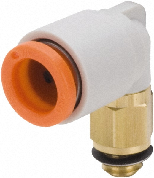 SMC PNEUMATICS Push-to-Connect Push-to-Connect Fitting: Elbow, Universal, 5/32" OD - KQ2L03-U01A