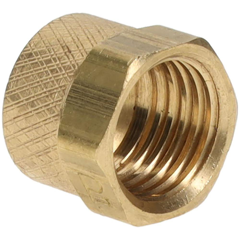 CerroBrass Compression Tube Nut: 7/16-24, 1/4" Tube OD, Compression - 18035L