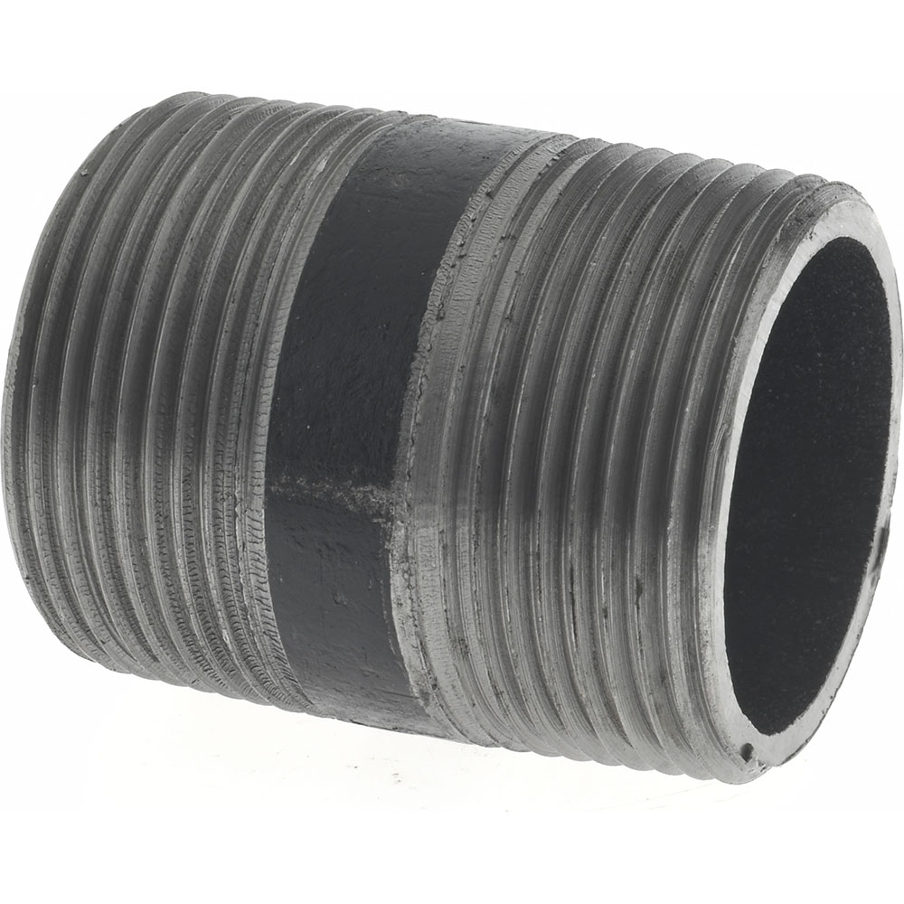 Value Collection Black Pipe Nipple: 1-1/4" Dia x 2" Long, Schedule 80 - XNBS07020