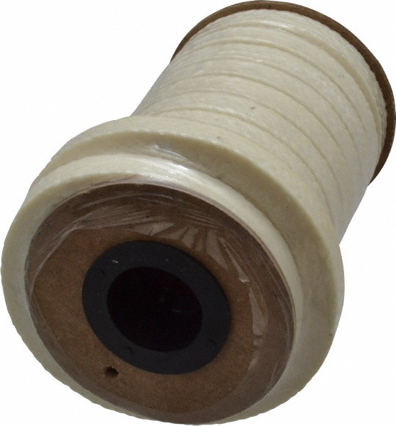 Made in USA 1/2" x 6.9' Spool Length, PTFE/Synthetic Fiber Compression Packing - 31942626