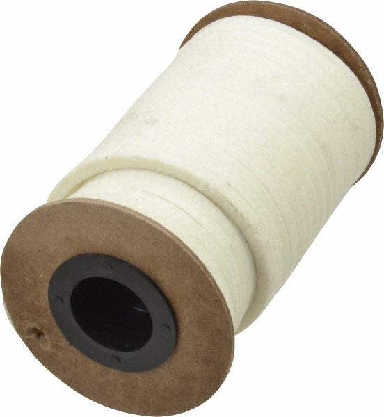 Made in USA 1/2" x 6.9' Spool Length, PTFE/Synthetic Fiber Compression Packing - 31942626