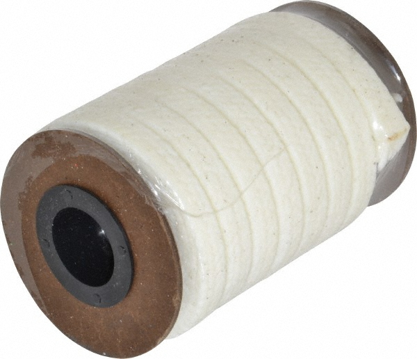 Made in USA 1/2" x 6.9' Spool Length, PTFE/Synthetic Fiber Compression Packing - 31942626