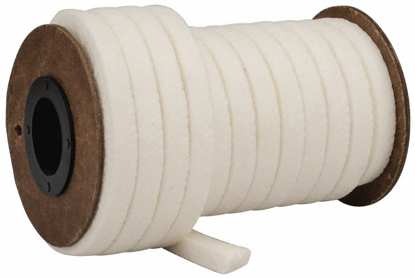 Made in USA 1/2" x 6.9' Spool Length, PTFE/Synthetic Fiber Compression Packing - 31942626