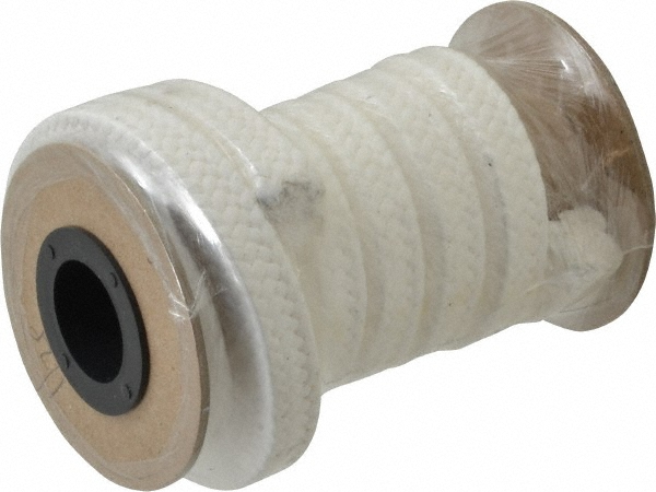 Made in USA 1/2" x 6.9' Spool Length, PTFE/Synthetic Fiber Compression Packing - 31942626
