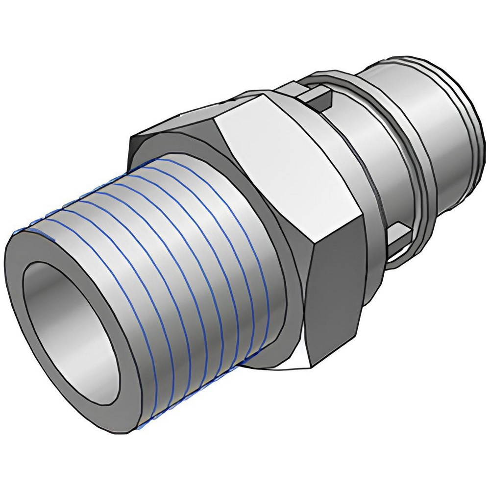 Parker Push-to-Connect Push-to-Connect x Male NPTF Fitting: Connector, 1/2", NPTF, 1/2" OD - PP8MC8