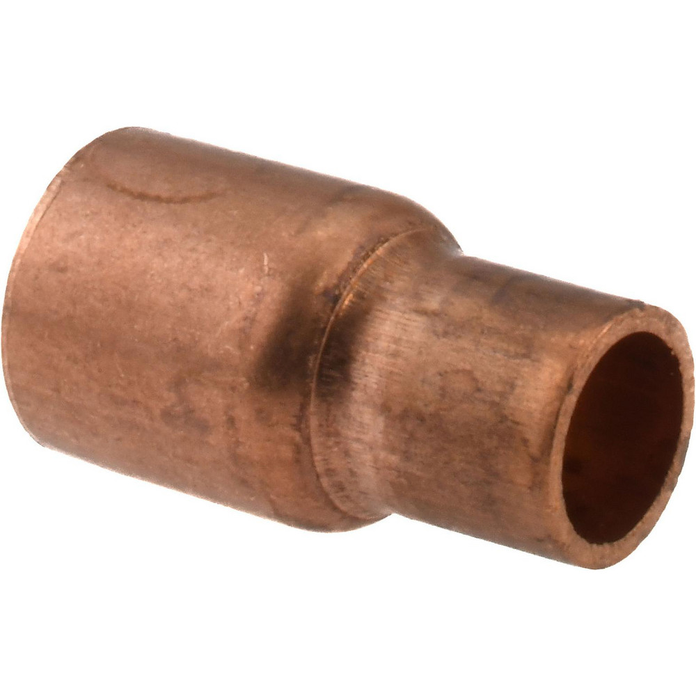 Mueller Industries Wrot Copper Pipe Reducer: 1/2" x 3/8" Fitting, FTG x C, Solder Joint - W 01315