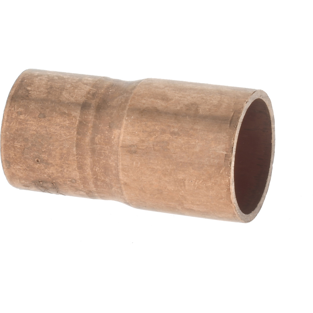 Mueller Industries Wrot Copper Pipe Reducer: 1/2" x 3/8" Fitting, FTG x C, Solder Joint - W 01315