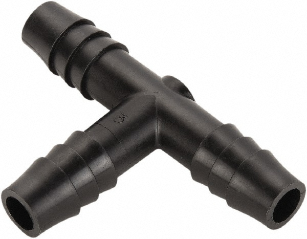 Parker Barbed Tube Union Connector: Single Barb, 3/16" Barb - 322HB-3PP