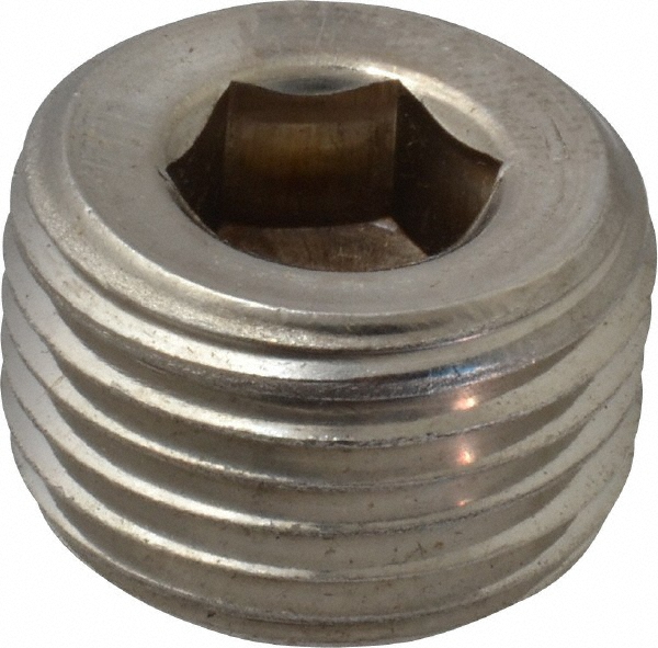 Merit Brass Pipe Hex Plug: 3/4", 304 & 304L Stainless Steel - 3417HD-12