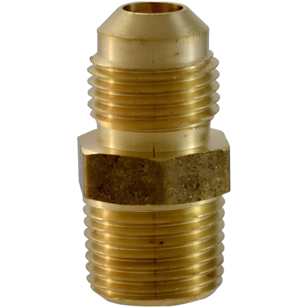CerroBrass Brass Flared Tube Connector: 1/4" OD, 45 deg Flared Angle - 10256L