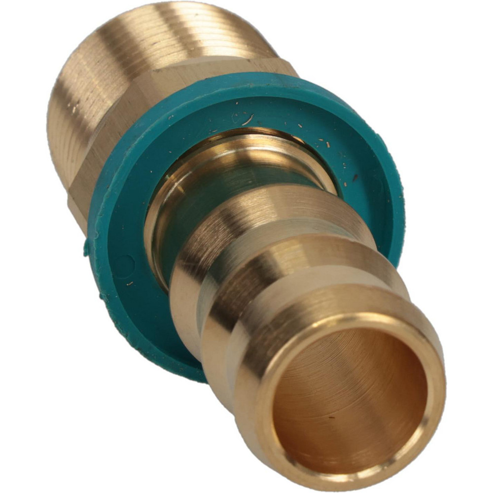Eaton Barbed Push-On Hose Male Connector: 3/4-14 NPT, Brass, 3/4" Barb - 10012B-112