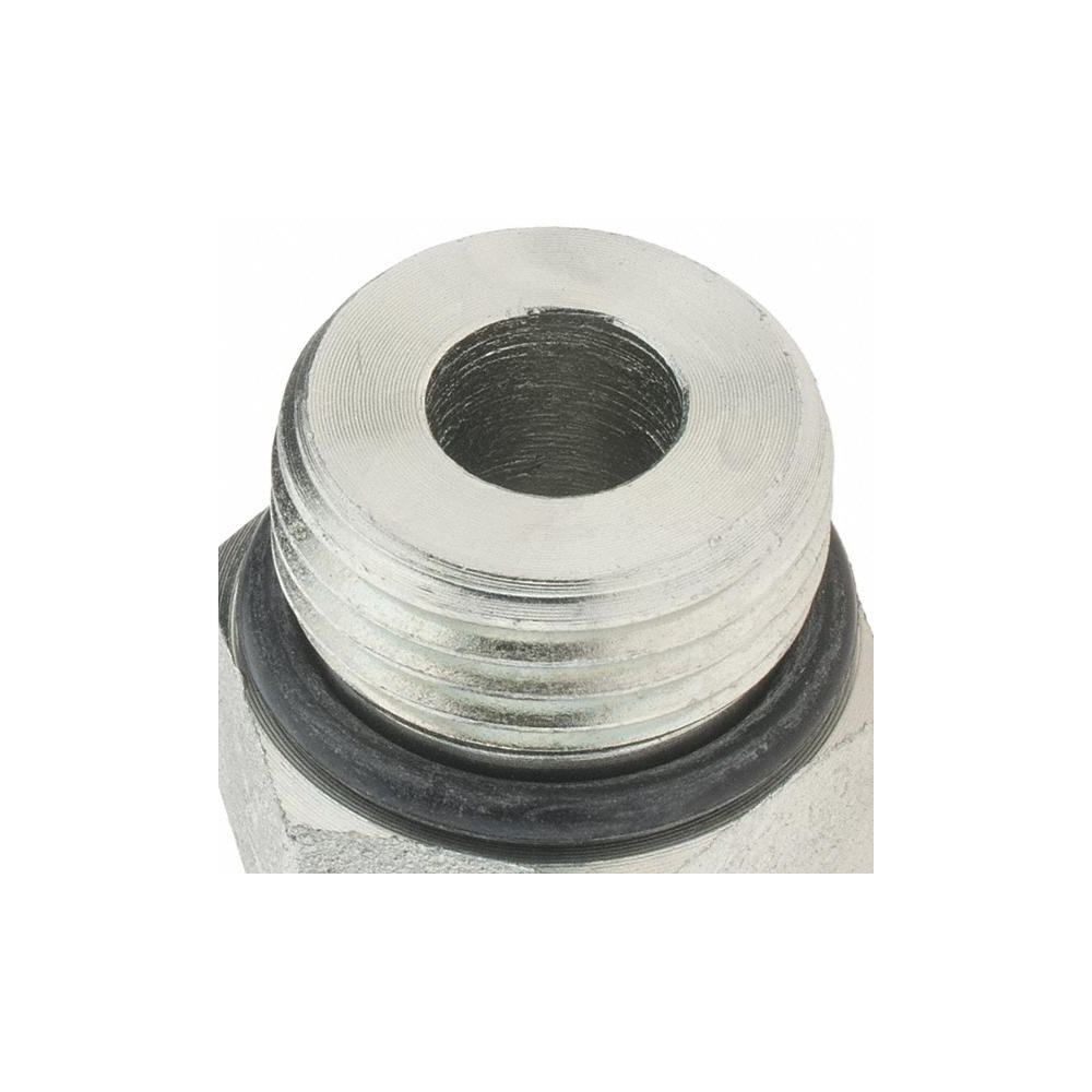 Brennan Steel Flared Tube Connector: 1/2" OD, 3/4-16 x 7/8-14 Thread, 37 deg Flared Angle - 10545