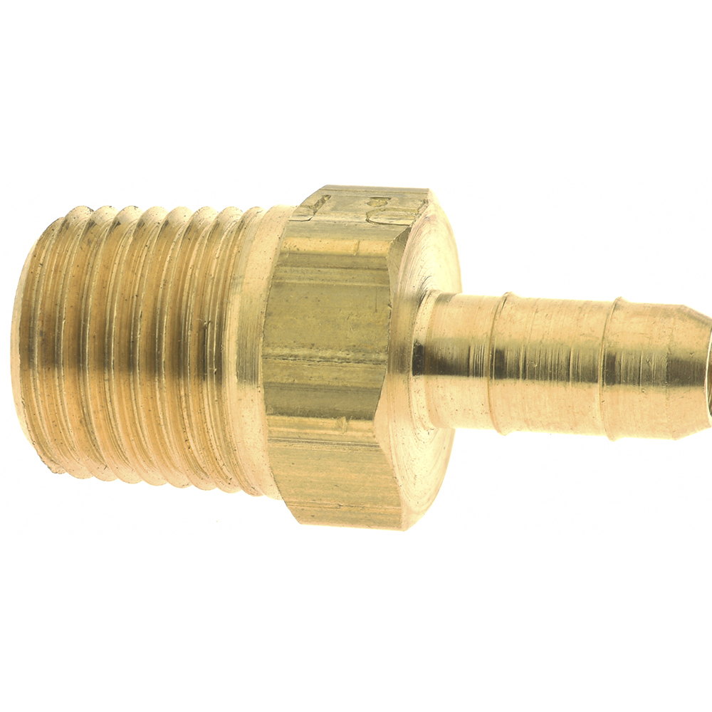 Parker Barbed Tube Male Connector: Multiple Barbs, 10-32 - 28-4-10X32
