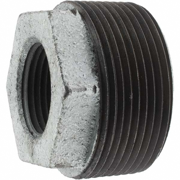 Made in USA Malleable Iron Pipe Bushing: 1-1/2 x 3/4" Fitting - 112034CI-01