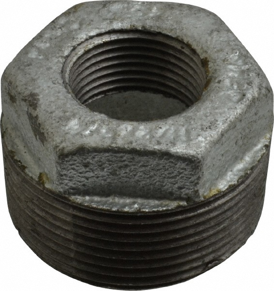 Made in USA Malleable Iron Pipe Bushing: 1-1/2 x 3/4" Fitting - 112034CI-01