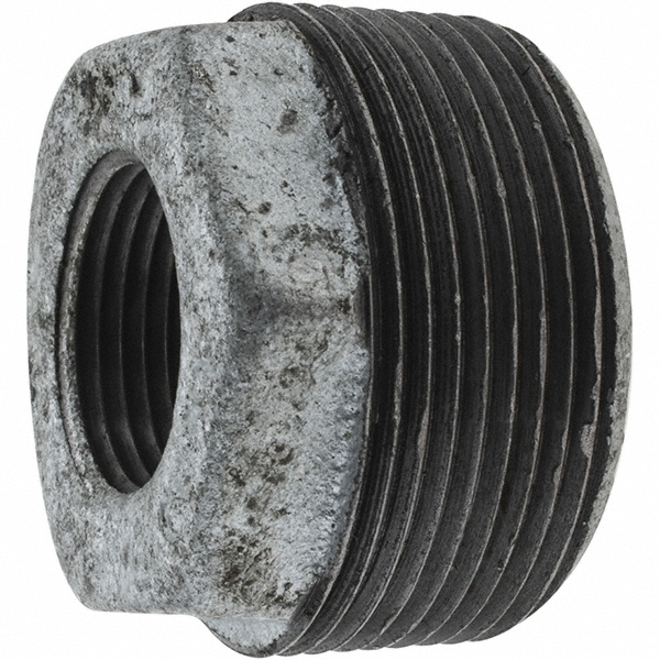 Made in USA Malleable Iron Pipe Bushing: 1-1/2 x 3/4" Fitting - 112034CI-01