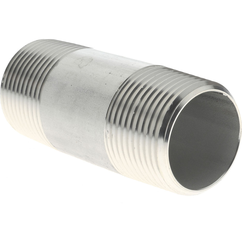 Merit Brass Stainless Steel Pipe Nipple: 1" Pipe, Grade 316 & 316L - 6016-300