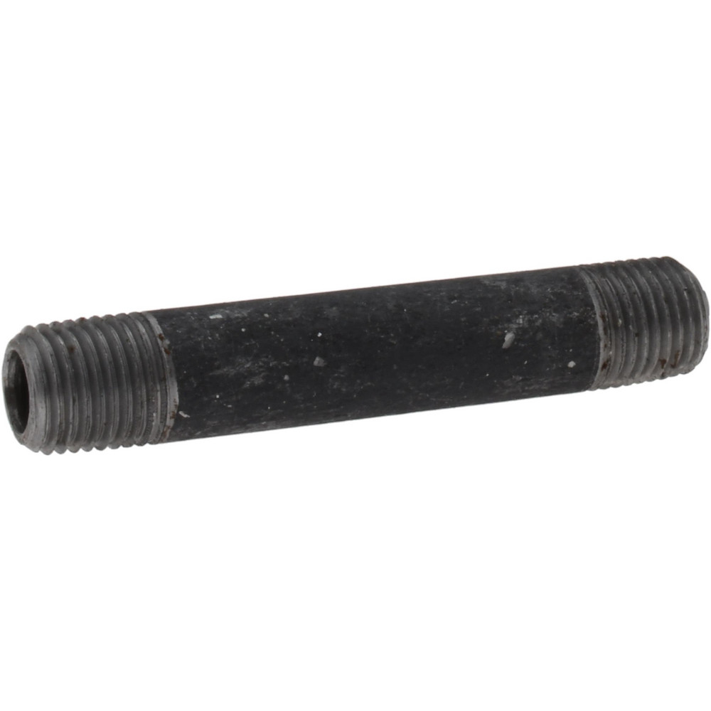 Value Collection Black Pipe Nipple: 1/4" Dia x 5" Long, Schedule 80 - MSCXNB02050