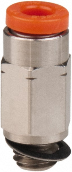 SMC PNEUMATICS Push-to-Connect Push-to-Connect Fitting: Connector, #10-32 Thread, UNF, 5/32" OD - KQ2H03-32A