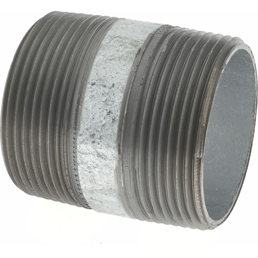 Value Collection Galvanized Pipe Nipple: 1-1/2", 3-1/2" Long, Schedule 40, Steel - NG08035