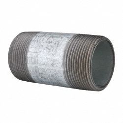 Value Collection Galvanized Pipe Nipple: 1-1/2", 3-1/2" Long, Schedule 40, Steel - NG08035