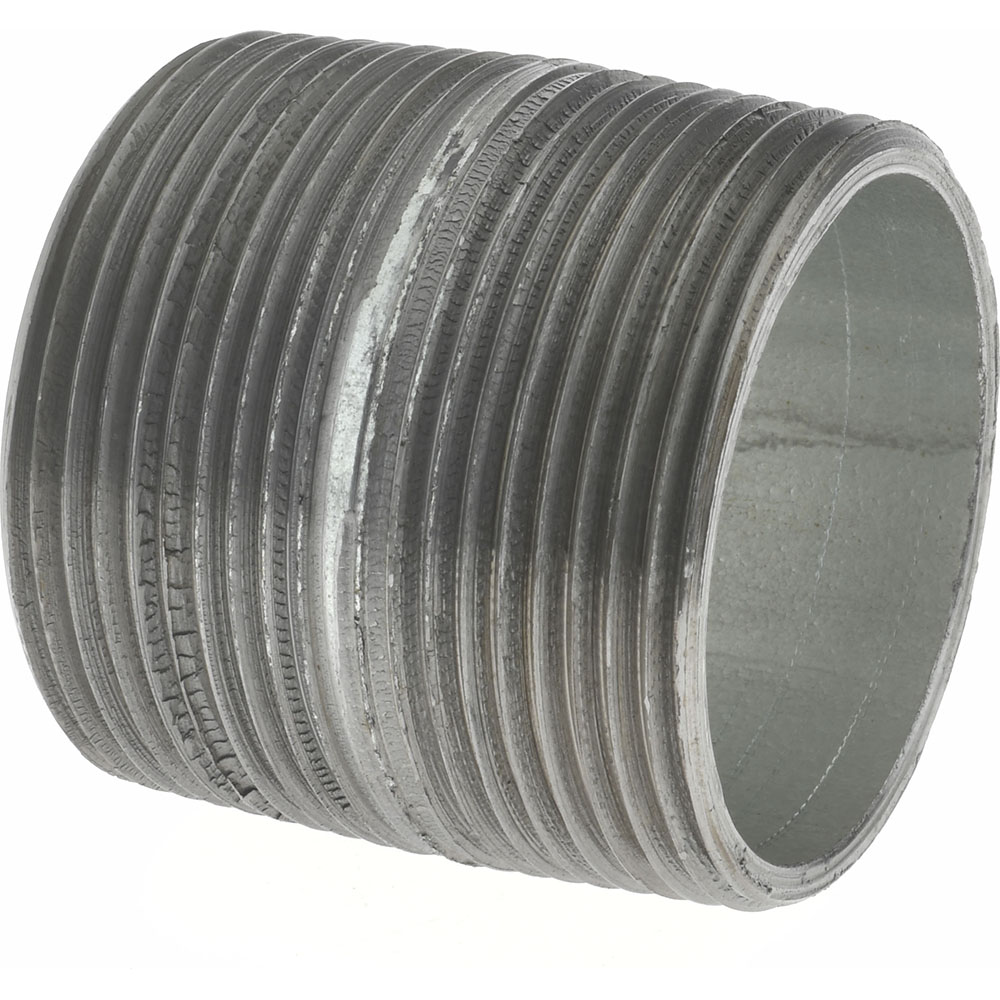 Value Collection Galvanized Pipe Nipple: 1-1/2", 3-1/2" Long, Schedule 40, Steel - NG08035