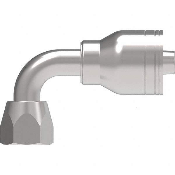Parker Hydraulic Hose Female JIC Swivel 90 ° Elbow: 0.375" ID, 6 mm, 5/8-18 - KP81321