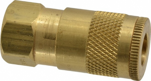 Parker Pneumatic Hose Coupling: 3/8-18, 1/4" Body Dia, Tru-Flate Automotive Interchange - B13E