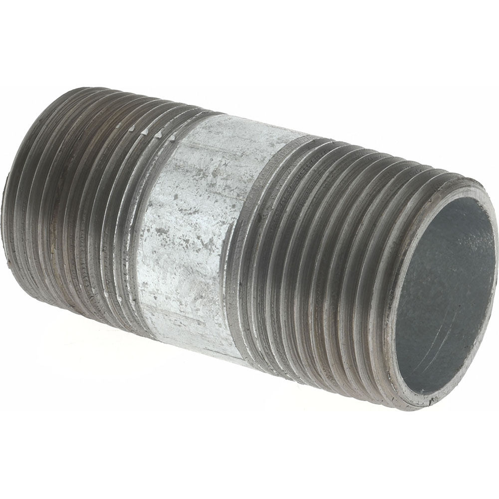 Value Collection Galvanized Pipe Nipple: 1", 2-1/2" Long, Schedule 40, Steel - NG06025