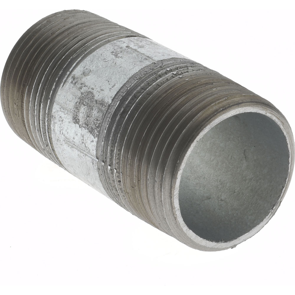 Value Collection Galvanized Pipe Nipple: 1", 2-1/2" Long, Schedule 40, Steel - NG06025