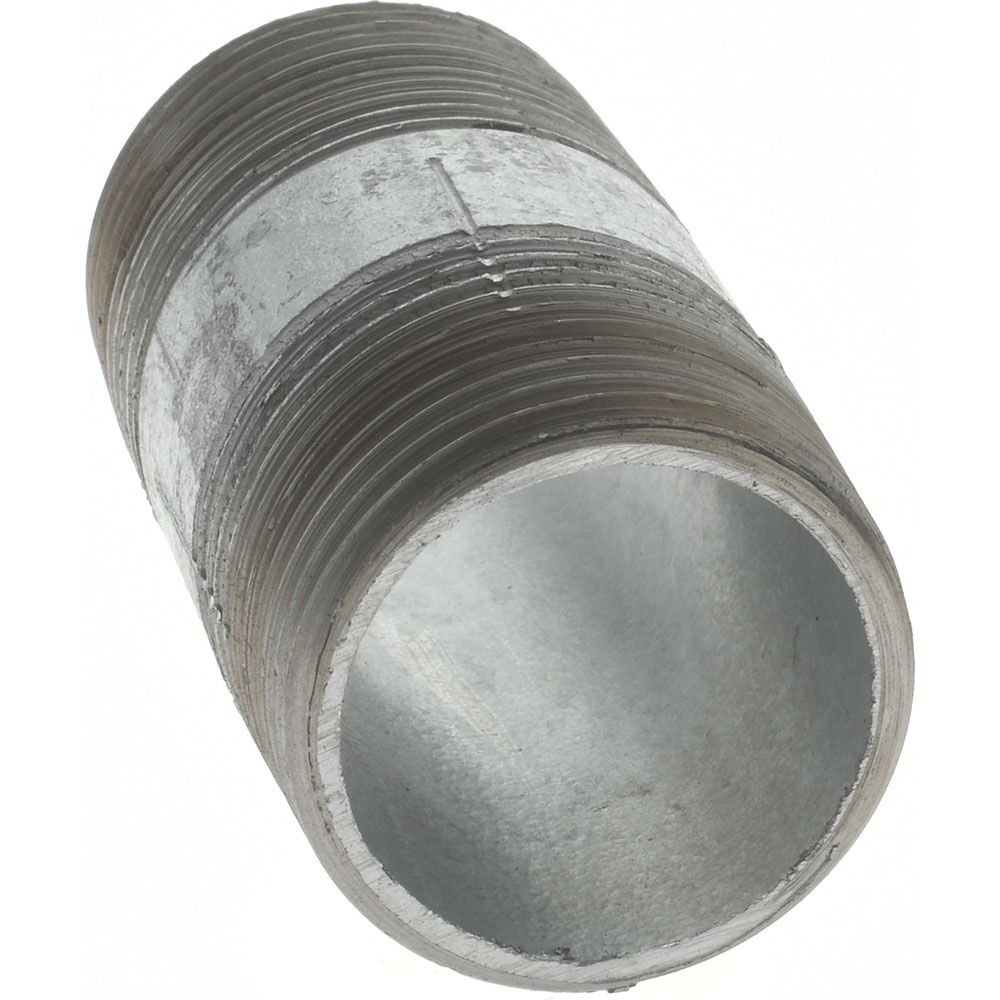 Value Collection Galvanized Pipe Nipple: 1", 2-1/2" Long, Schedule 40, Steel - NG06025