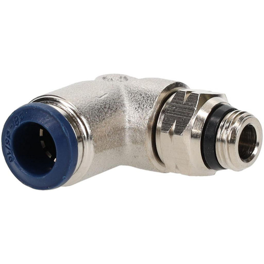 Aignep USA Push-to-Connect Tube x Universal Thread Fitting: Swivel Elbow, Universal, 5/16" OD - 87110-05-02