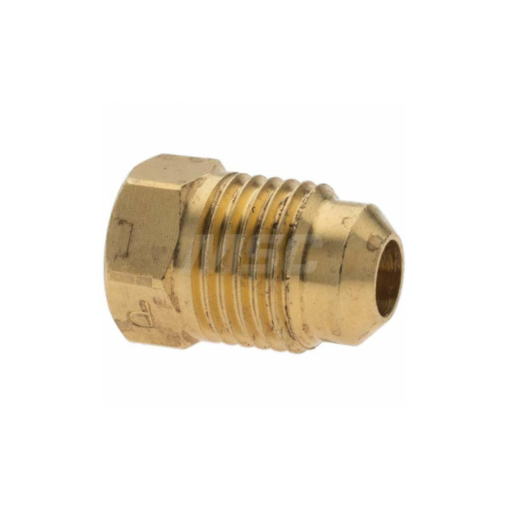 Parker Brass Flared Tube Plug: 5/16" OD, 1/2-20 Thread, 45 deg Flared Angle - -11010-3