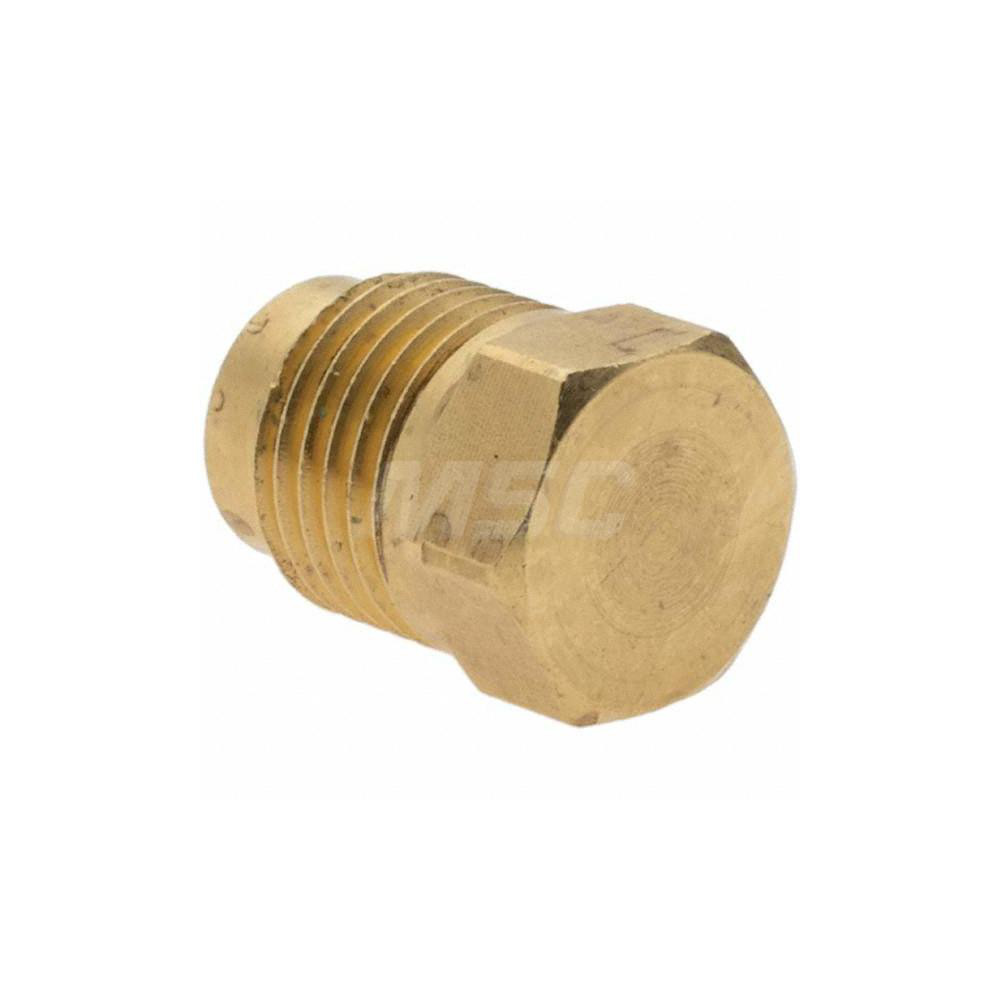 Parker Brass Flared Tube Plug: 5/16" OD, 1/2-20 Thread, 45 deg Flared Angle - -11010-3