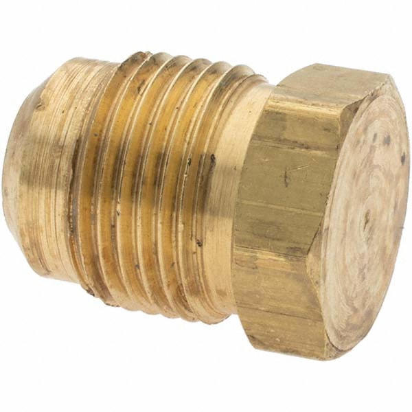 Parker Brass Flared Tube Short Nut: 5/8" OD, 7/8-14 Thread, 45 deg Flared Angle - 41FS-10